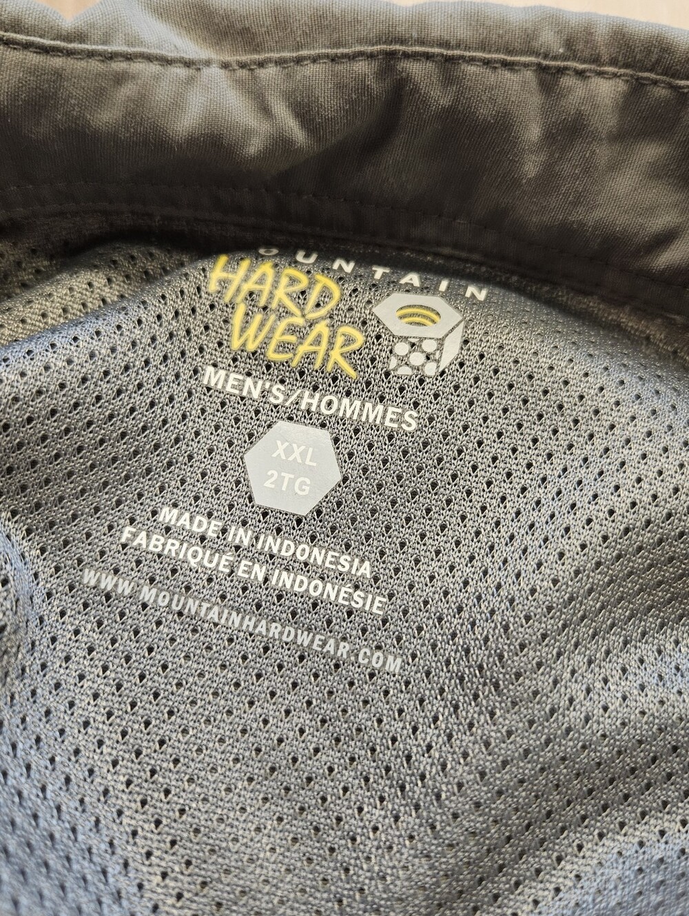 Mountain Hard Wear Button Shirt Hiking Gray Mens XXLarge Vented Light Weight 2XL - Picture 9 of 9